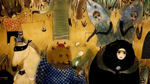 Sheep, Wolf And A Cup Of Tea... by Marion Lacourt